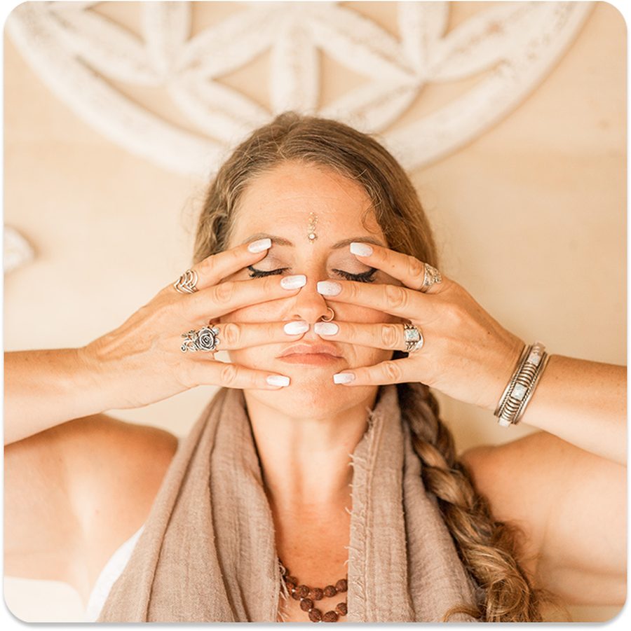 Georgia Talcott, Soul Light Yoga teacher, in meditation